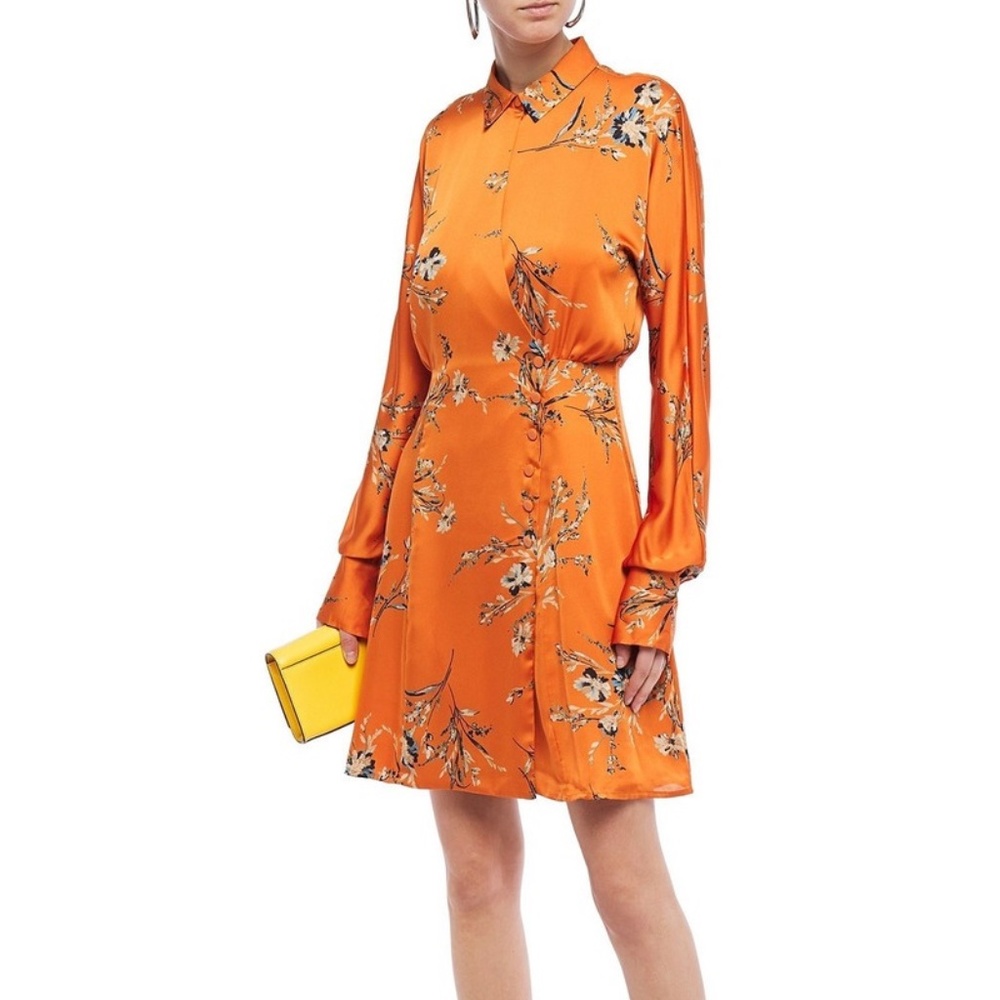 EQUIPMENT - Harmon Floral-print Satin Mini Wrap Dress